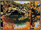 Laura Wilder Autumn Pond Print Decor Laura Wilder Giclee Print Unframed 