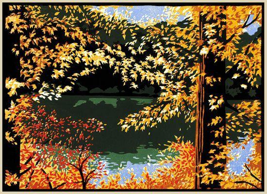 Laura Wilder Autumn Pond Print Decor Laura Wilder Giclee Print Unframed 
