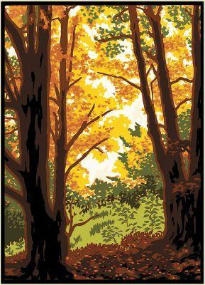 Laura Wilder Golden Trees Print Decor Laura Wilder Giclee Print Unframed 