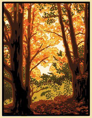 Laura Wilder Golden Trees Print Decor Laura Wilder Mini Print Unframed 