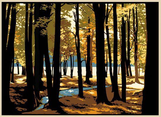 Laura Wilder Lakeside Wood Print Decor Laura Wilder Giclee Print Unframed 