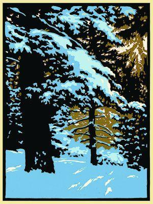 Laura Wilder Winter Woods I Print Decor Laura Wilder Mini Print Unframed 