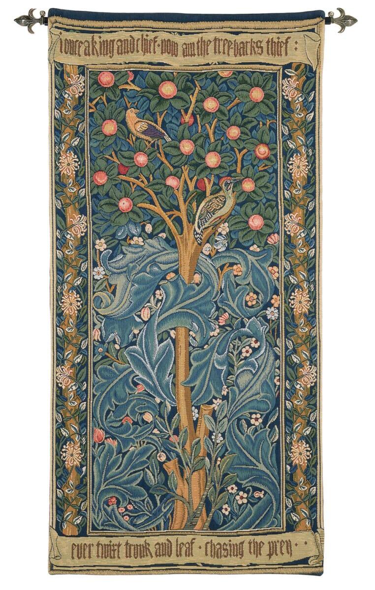 William Morris Woodpecker Woven Tapestry