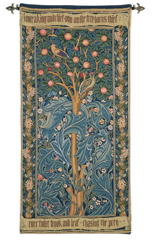 William Morris Woodpecker Woven Tapestry