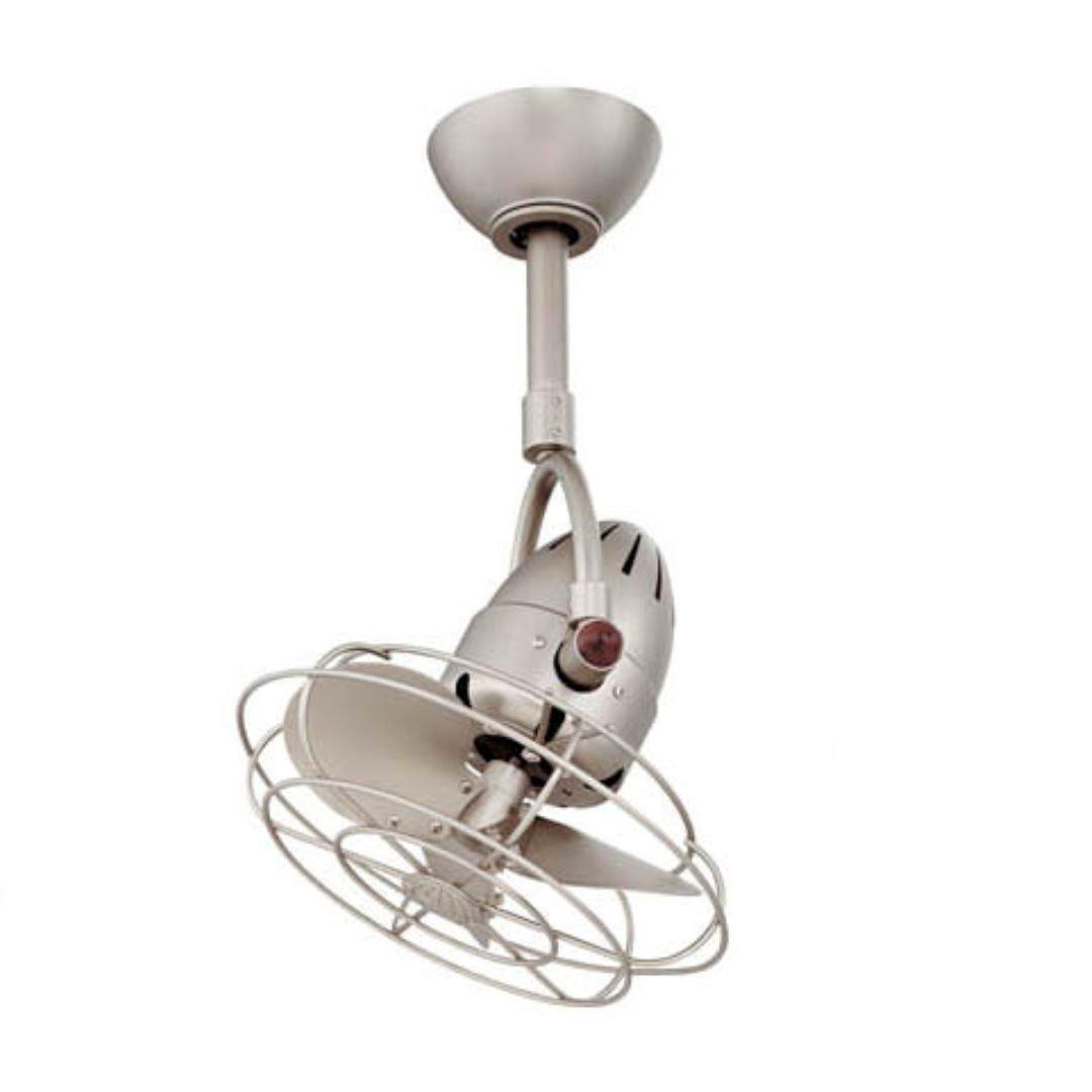 Atlas Diane Ceiling Fan Interior Lighting Matthews Fan Company Brushed Nickel Metal Blades with Decorative Blade Guard