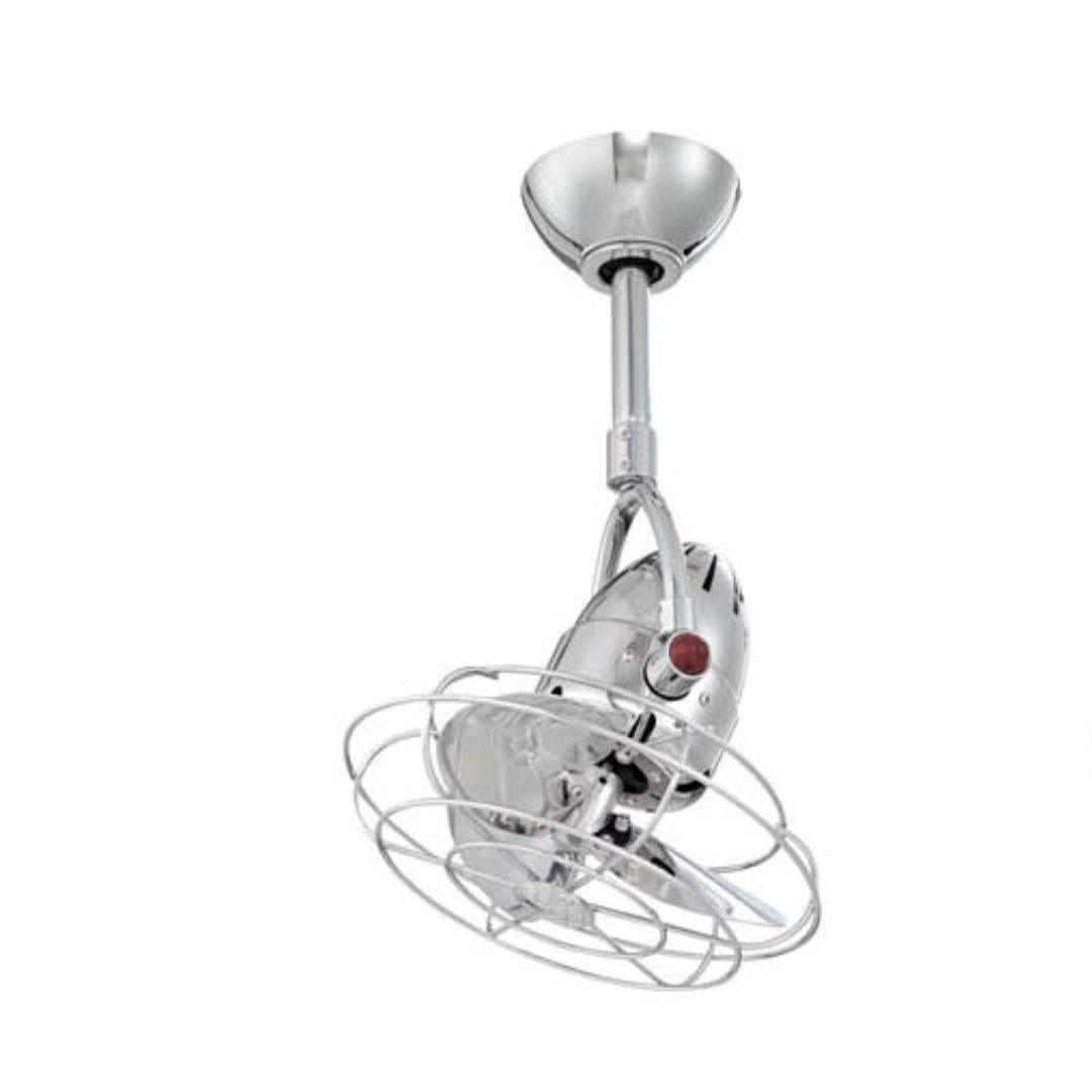 Atlas Diane Ceiling Fan Interior Lighting Matthews Fan Company Polished Chrome Metal Blades with Decorative Blade Guard