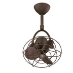 Atlas Diane Ceiling Fan Interior Lighting Matthews Fan Company Textured Bronze Metal Blades with Decorative Blade Guard