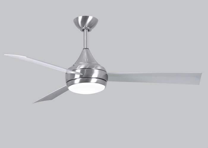 Atlas Donaire Ceiling Fan Interior Lighting Matthews Fan Company Brushed Stainless Gloss White