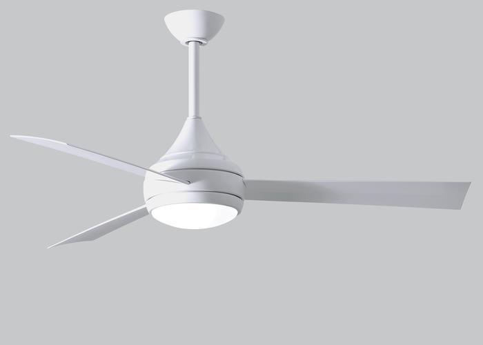 Atlas Donaire Ceiling Fan Interior Lighting Matthews Fan Company Gloss White Gloss White