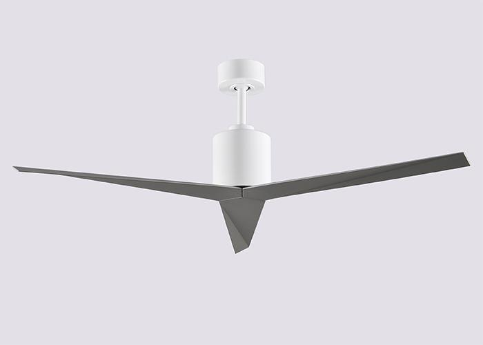 Atlas Eliza Ceiling Fan Interior Lighting Matthews Fan Company Gloss White Brushed Nickel
