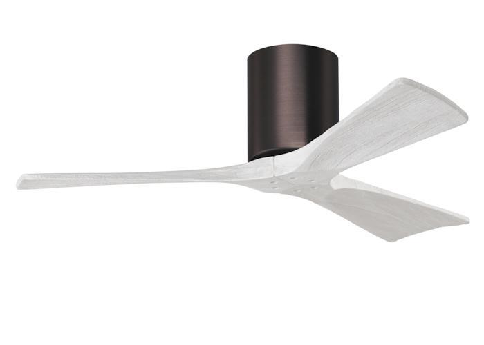 Atlas Irene 3H Ceiling Fan Interior Lighting Matthews Fan Company 42 inches Brushed Bronze White