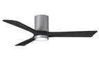 Atlas Irene 3HLK Ceiling Fan Interior Lighting Matthews Fan Company 42 inches Brushed Nickel Black