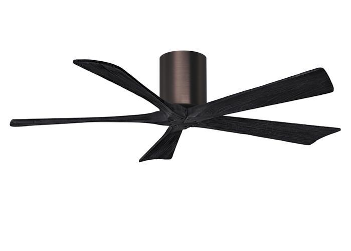 Atlas Irene 5H Ceiling Fan Interior Lighting Matthews Fan Company 42 inches Brushed Bronze Black