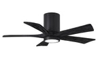 Atlas Irene 5HLK Ceiling Fan Interior Lighting Matthews Fan Company 42 inches Matte Black Black