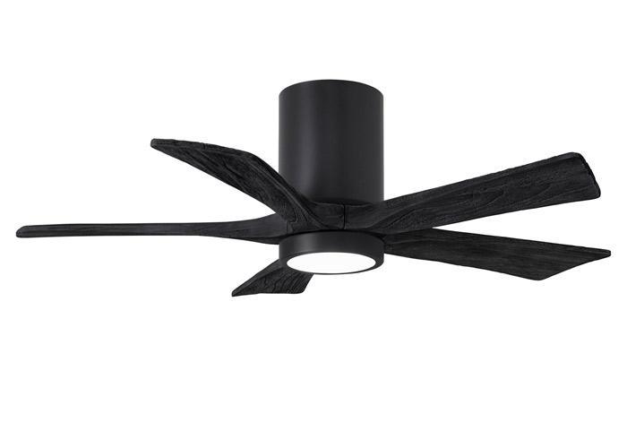 Atlas Irene 5HLK Ceiling Fan Interior Lighting Matthews Fan Company 42 inches Matte Black Black