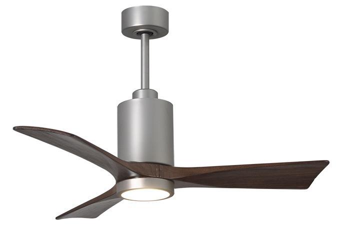 Atlas-Patricia 3 Ceiling Fan Interior Lighting Matthews Fan Company 42 inches Brushed Nickel Walnut