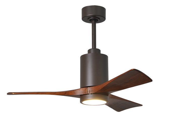 Atlas-Patricia 3 Ceiling Fan Interior Lighting Matthews Fan Company 42 inches Textured Bronze Walnut