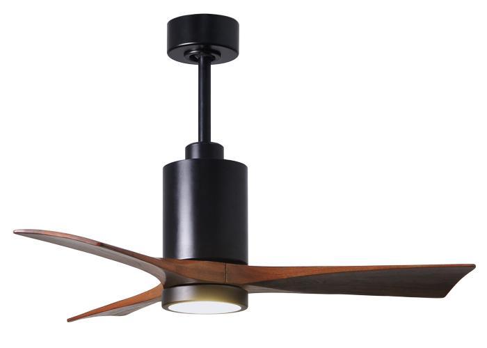 Atlas-Patricia 3 Ceiling Fan Interior Lighting Matthews Fan Company 42 inches Matte Black Walnut