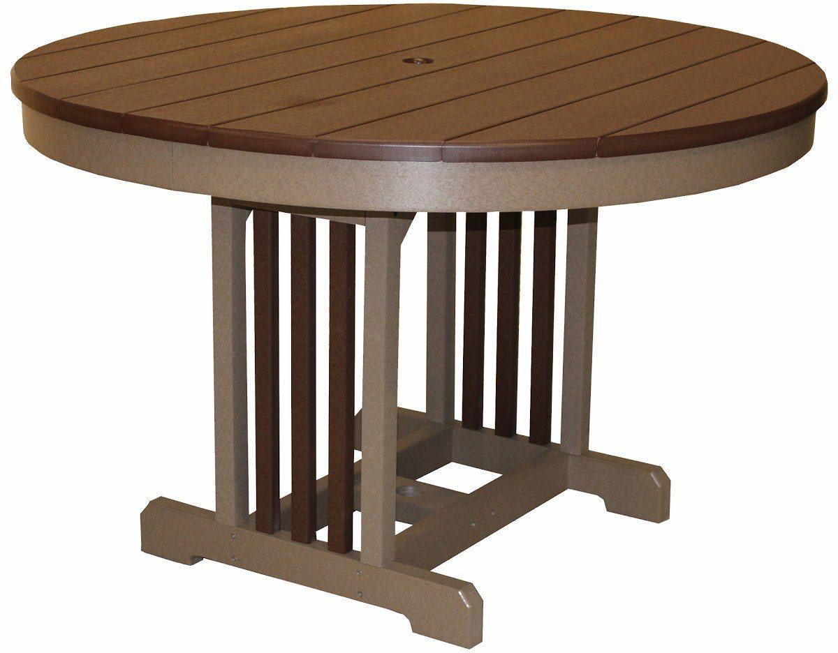 48 Inch Round Mission Table Outdoor Furniture Meadowview 