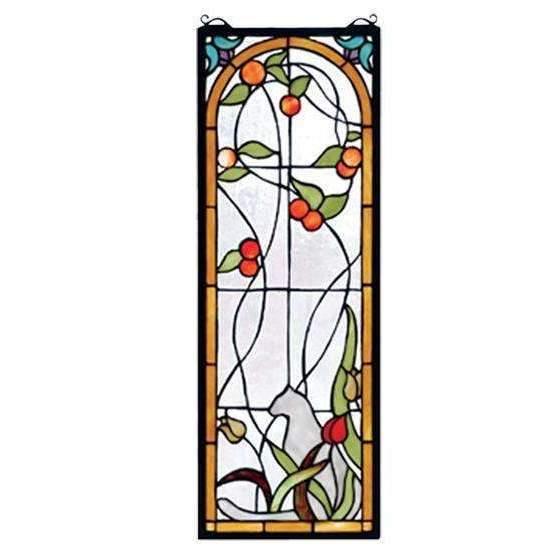 Cat and Tulips Window Decor Meyda 
