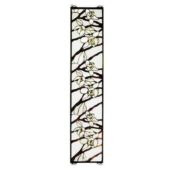Magnolia Stained Glass Window Decor Meyda 
