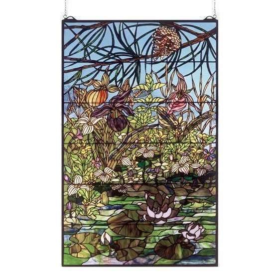 Woodland Lily Pond Window Decor Meyda 