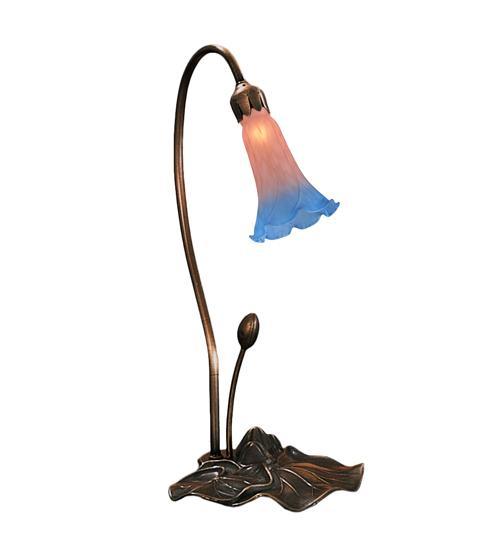 1 Light Pond Lily Accent Lamp Lamps Meyda Pink/Blue 