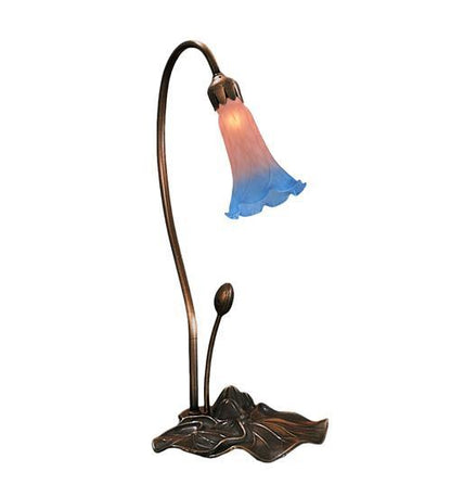 1 Light Pond Lily Accent Lamp Lamps Meyda Pink/Blue 