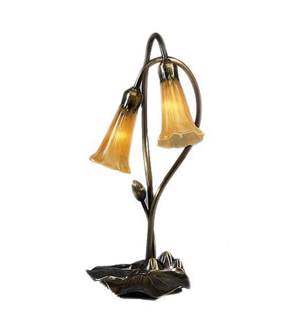 2 Light Pond Lily Accent Lamp Lamps Meyda Amber 