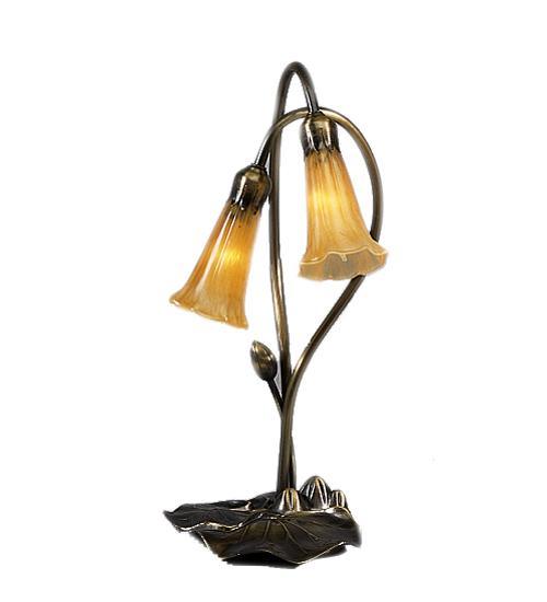 2 Light Pond Lily Accent Lamp Lamps Meyda Amber