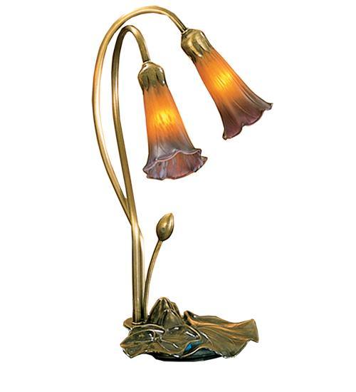 2 Light Pond Lily Accent Lamp Lamps Meyda Amber/Purple 