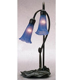 2 Light Pond Lily Accent Lamp Lamps Meyda Blue