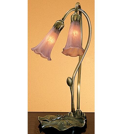 2 Light Pond Lily Accent Lamp Lamps Meyda Lavender 
