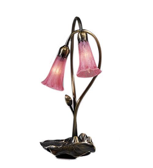 2 Light Pond Lily Accent Lamp Lamps Meyda Pink