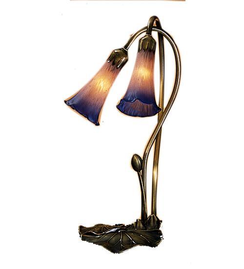 2 Light Pond Lily Accent Lamp Lamps Meyda Pink/Blue 