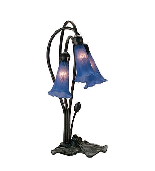 3 Light Pond Lily Accent Lamp Lamps Meyda Blue