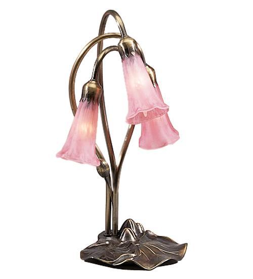 3 Light Pond Lily Accent Lamp Lamps Meyda Pink
