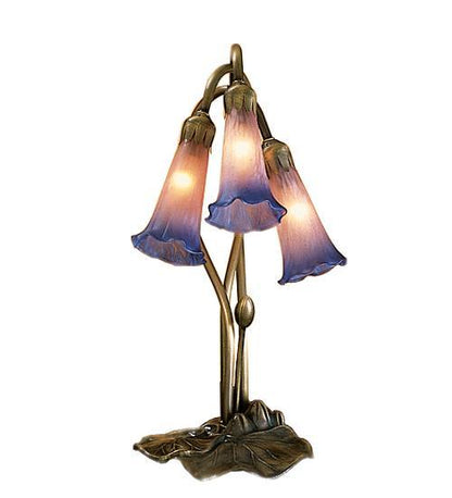 3 Light Pond Lily Accent Lamp Lamps Meyda Pink/Blue 