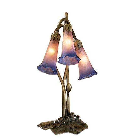 3 Light Pond Lily Accent Lamp Lamps Meyda Pink/Blue