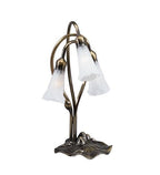 3 Light Pond Lily Accent Lamp Lamps Meyda White
