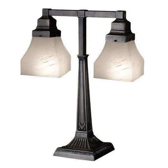 Alabaster 2 Light Bungalow Desk Lamp Lamps Meyda