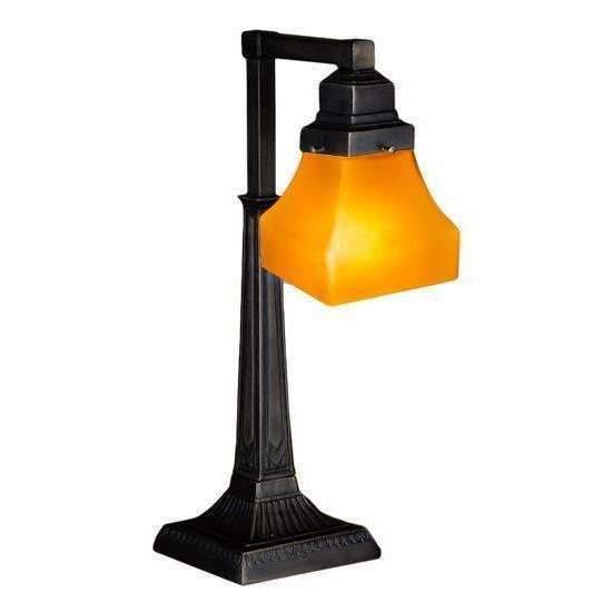 Amber 1 Light Bungalow Desk Lamp Lamps Meyda 