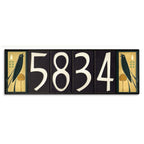 Black Number Tile Exterior Decor Motawi 
