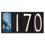 Black Number Tile Exterior Decor Motawi 