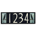 Black Number Tile Exterior Decor Motawi 