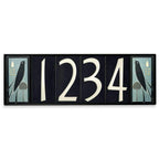 Black Number Tile Exterior Decor Motawi 