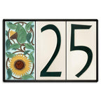 White Number Tile Exterior Decor Motawi 