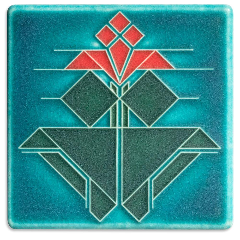 Avery Tulip Turquoise - 4x4 Gifts Motawi 