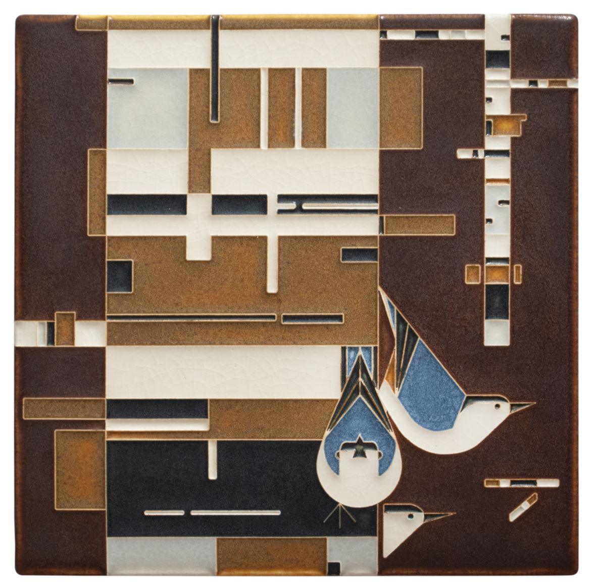 Birch Bark and Birds Tile Gifts Motawi 