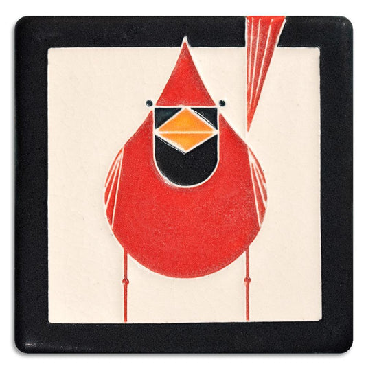 Cardinal Red Tile - 4x4 Gifts Motawi 